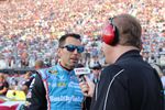 Aric Almirola chats with our Jim Noble before the Irwin Tools Night Race.