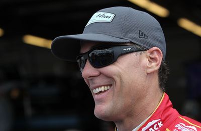 Kevin Harvick was among the many drivers on hand at the NASCAR Media Tour's first day. 