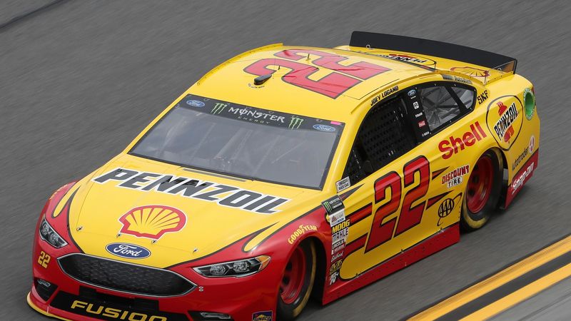 Joey Logano navigated a last-lap crash between Denny Hamlin and Brad Keselowski to win the Advance Auto Parts Clash at Daytona. 