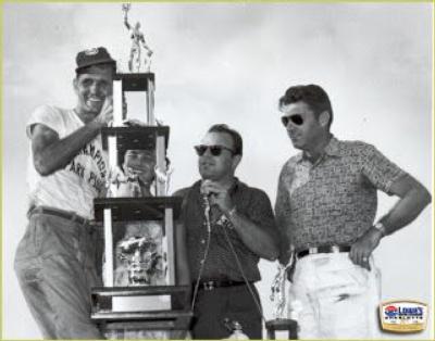 Joe Lee Johnson w track founders  Bruton Smith and Curtis Turner
